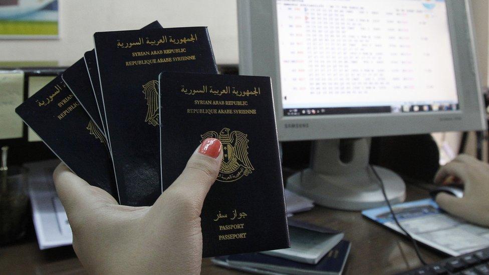 Syrian passports - file pic