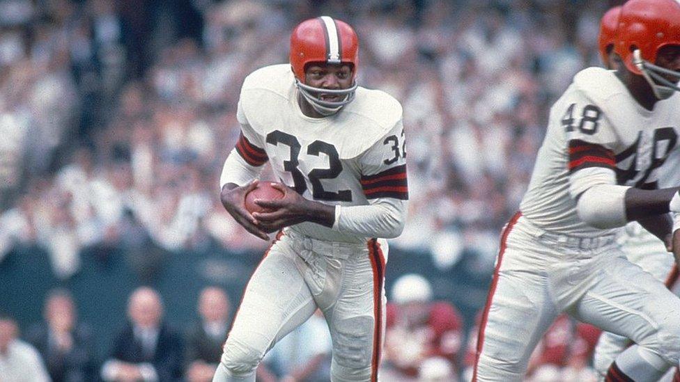 Jim Brown with the Cleveland Browns