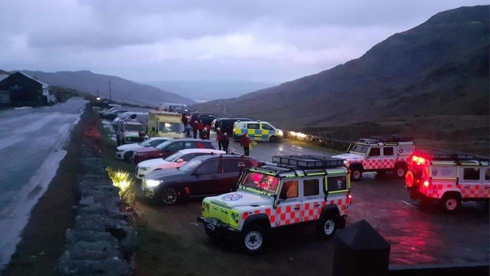 Several other rescue teams came to help amid poor weather conditions