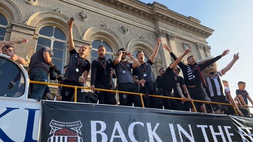 Grimsby Town open-top bus tour