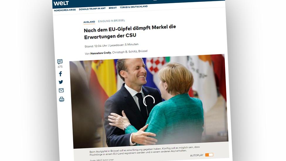 German newspaper Die Welt