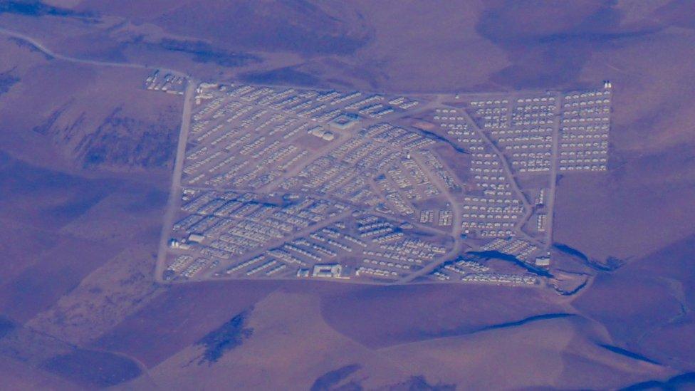 Erbil camp from the air