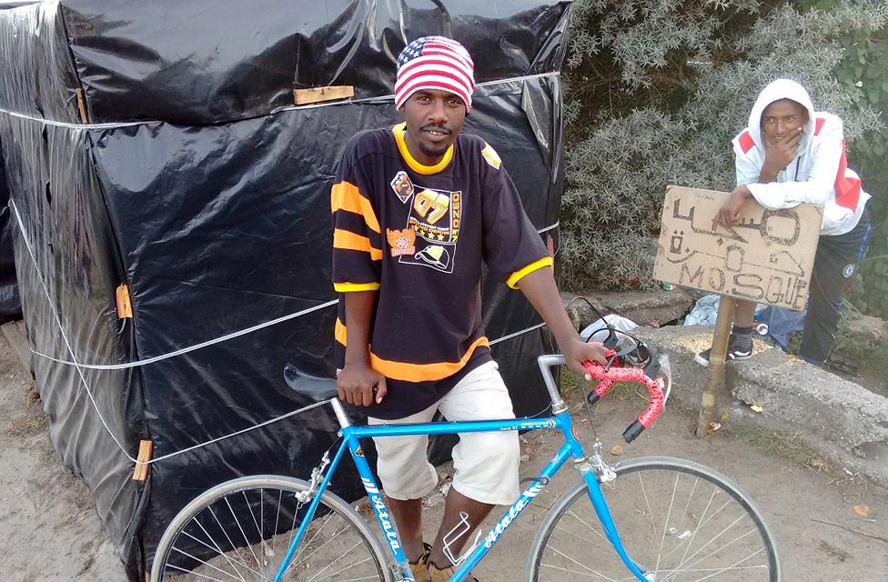 Mustapha with his bike