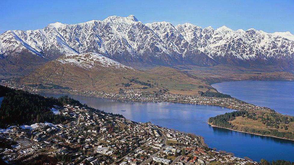 Queenstown from the air.