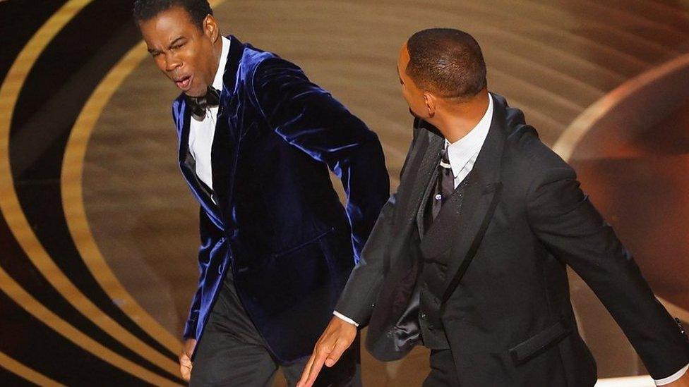 Will Smith slapping Chris Rock