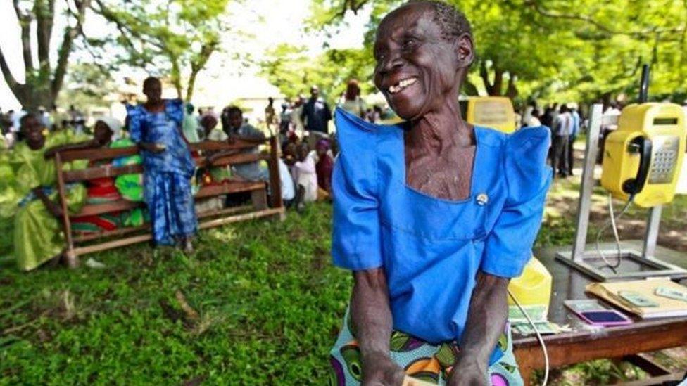 an elderly woman in Uganda