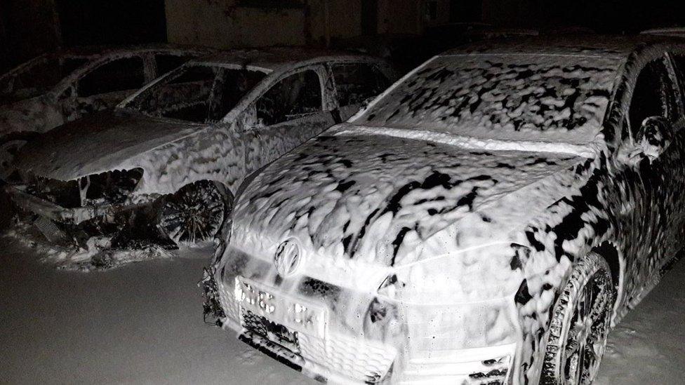 Foam on cars