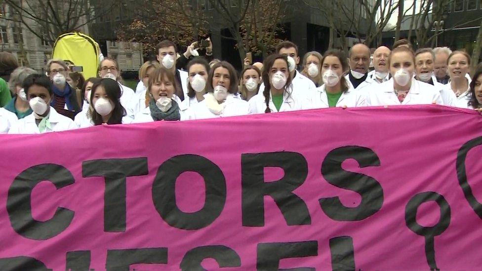 Doctors against Diesel protest in London