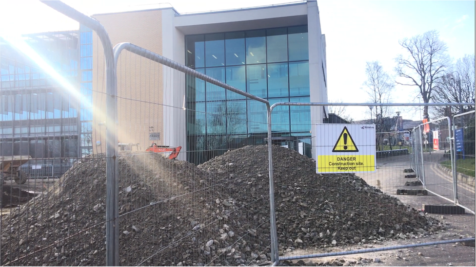 Building work at Ulster University's Magee campus