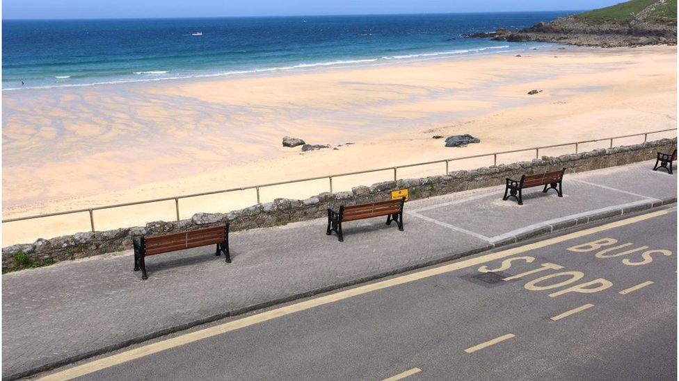 Bus stop in Cornwall