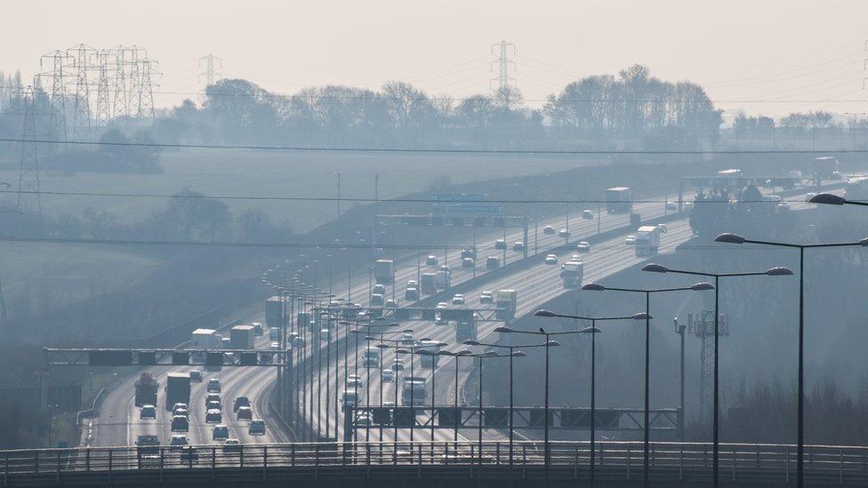 File picture of UK motorway traffic