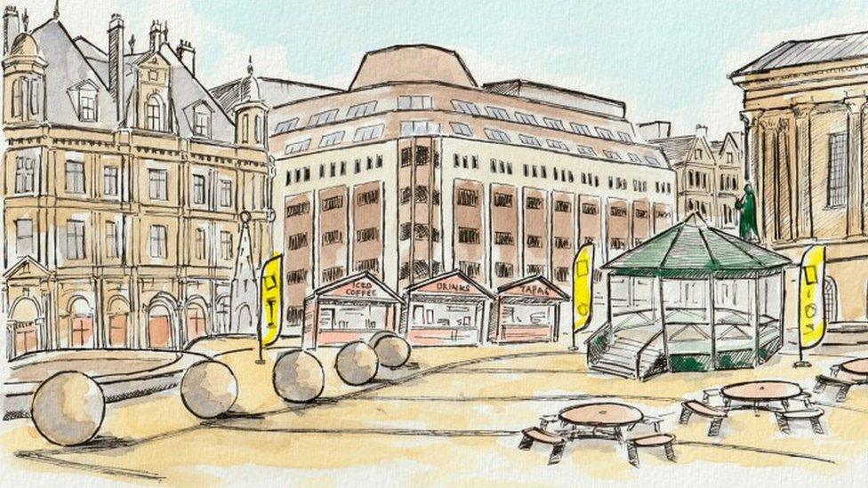 Drawing of Victoria Square