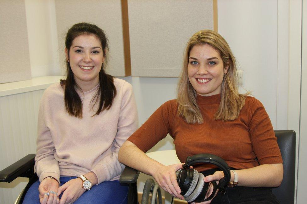 Lucy with her sister Laura