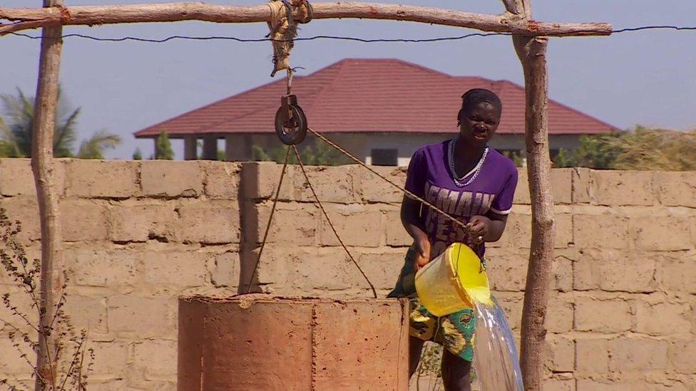 Big new house in Gambian village