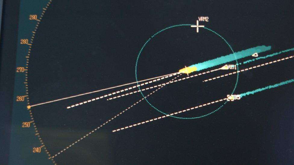 Radar monitoring suspect vessels