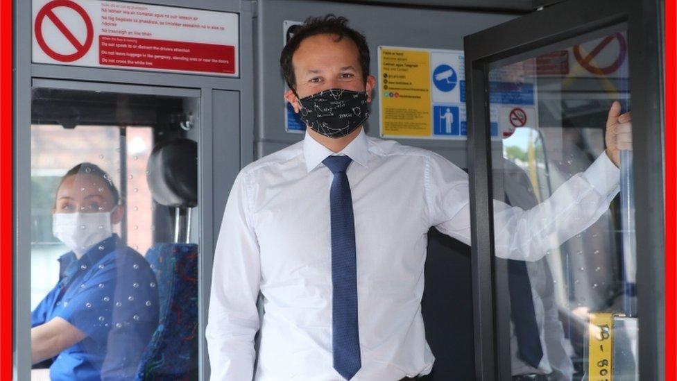 Leo Varadkar in a facemask