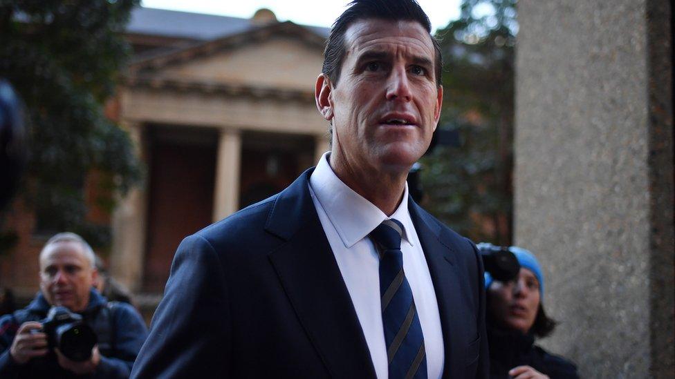 Ben Roberts-Smith outside an Australian court