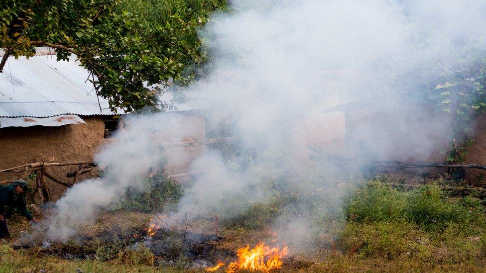 Farm waste fire in Delhi