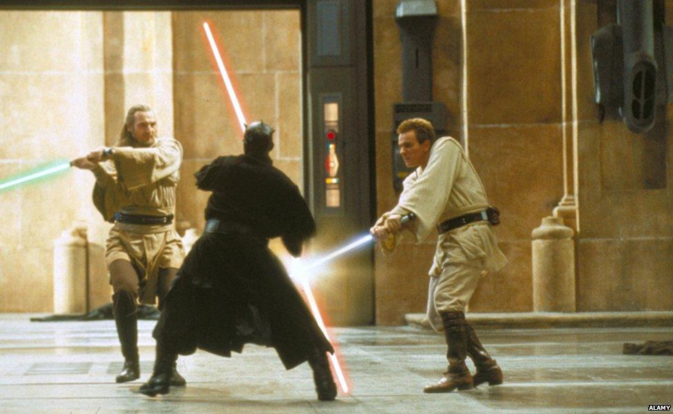 Qui-Gon Jinn, Darth Maul and Obi Wan Kenobi