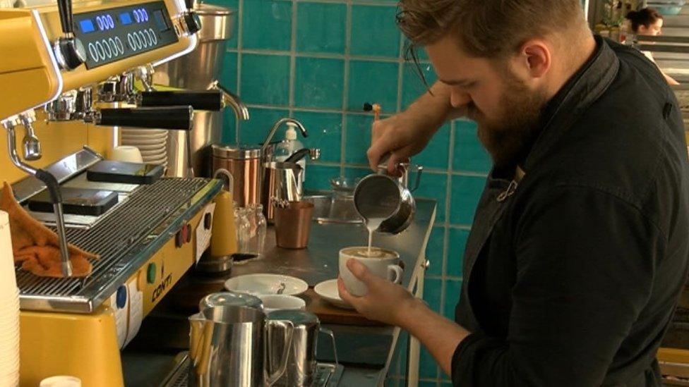 Coffee shop in Wapping Wharf, Bristol