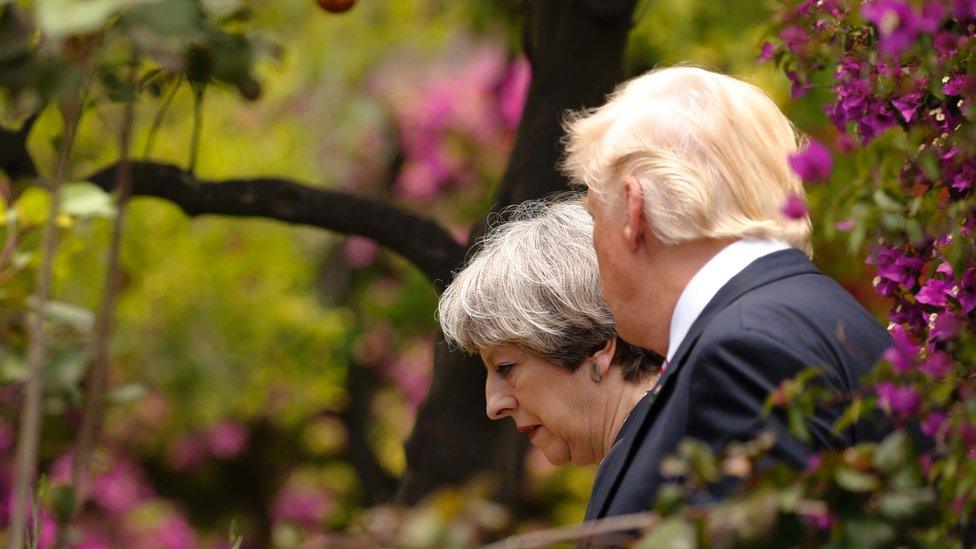 Theresa May and Donald Trump