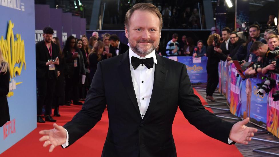 Rian Johnson at the Glass Onion premiere