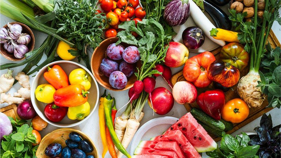 Picture of colourful fruit and vegetables