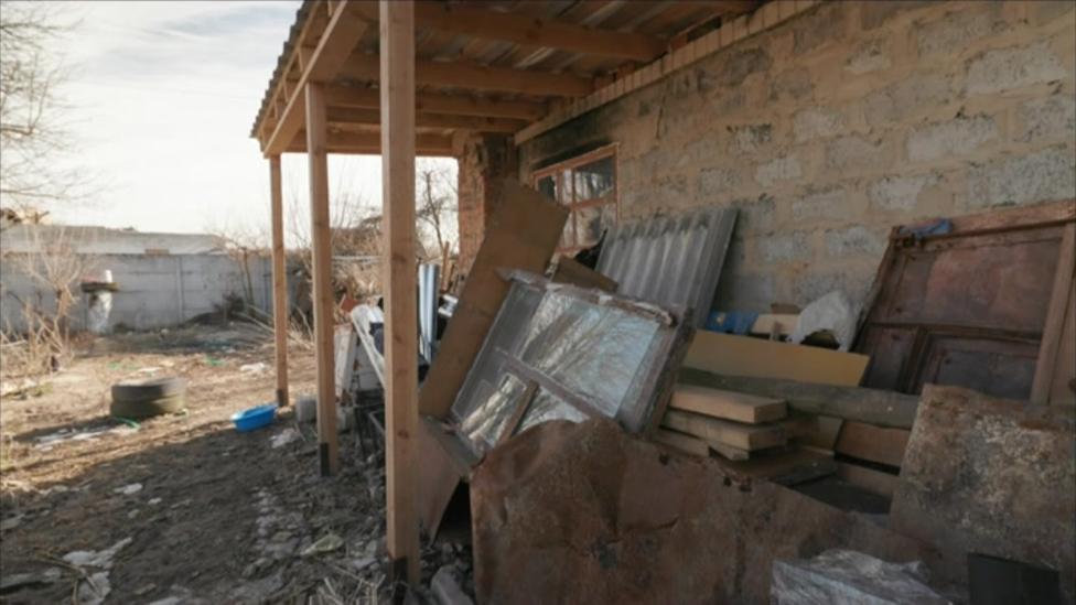 Damaged house