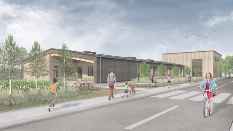 Artist impression of new school