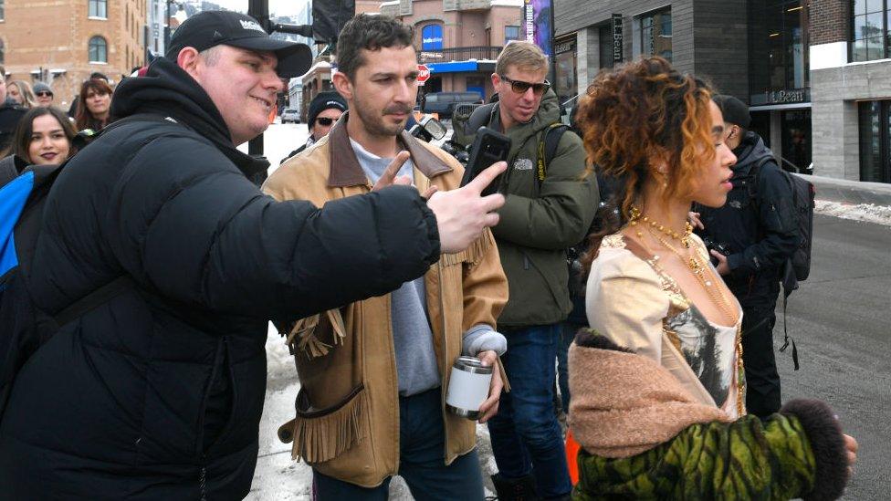 Shia LaBeouf and FKA twigs in Utah in January 2019