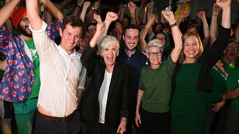 Australian Greens celebrate