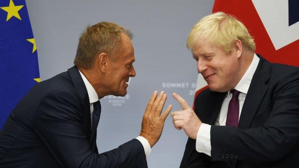 Boris Johnson and Donald Tusk