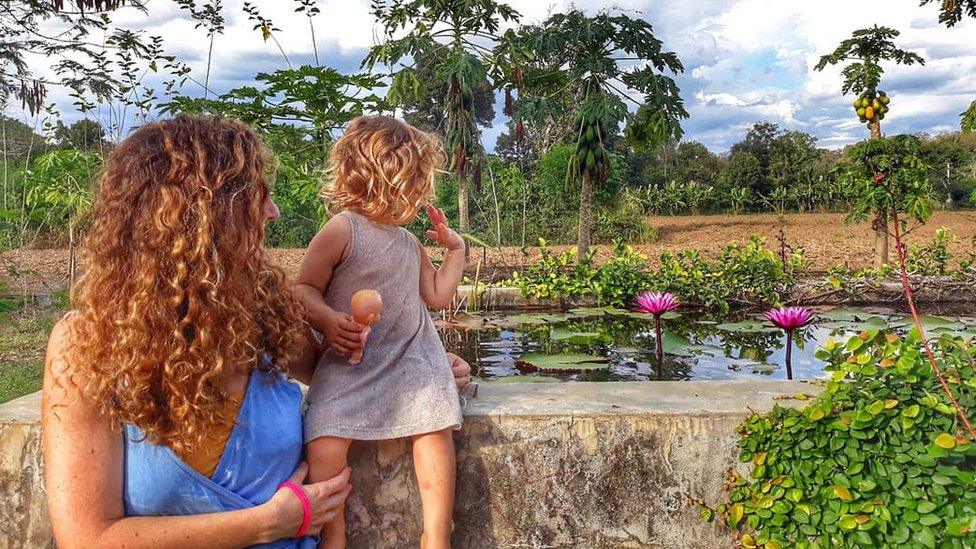 Natasha and Geshem at the Shekina Garden in Pai, Thailand