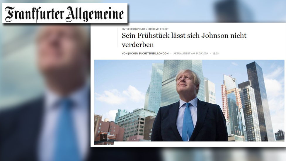 Screengrab from German newspaper website Frankfurter Allgemeine