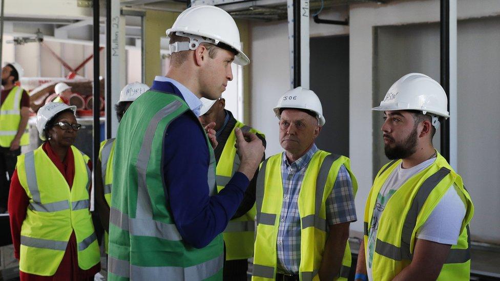 The Duke of Cambridge speaks to Jason Garcia