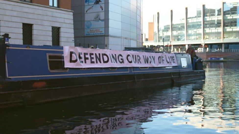 Boat at the protest