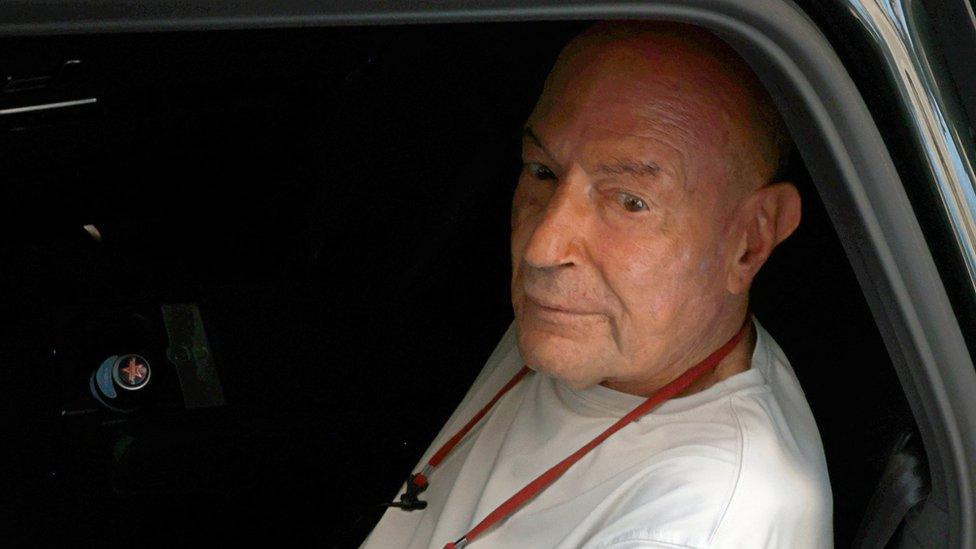 Hollywood producer Arnon Milchan arrives at The Old Ship Hotel in Brighton to testify in the corruption trial of Israeli Prime Minister Benjamin Netanyahu (25 June 2023)