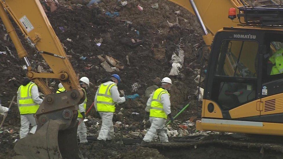 Officers searching Milton landfill