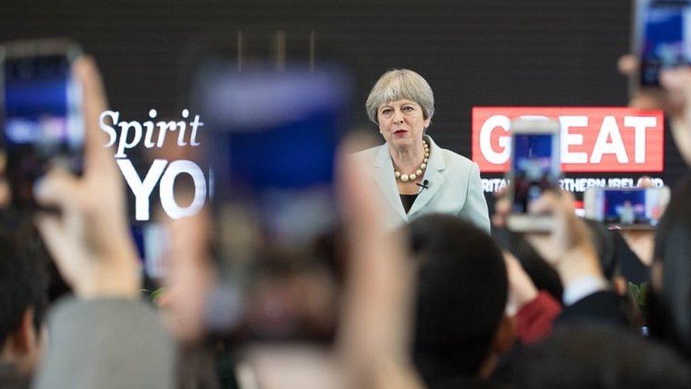 Theresa May addresses students at Wuhan University