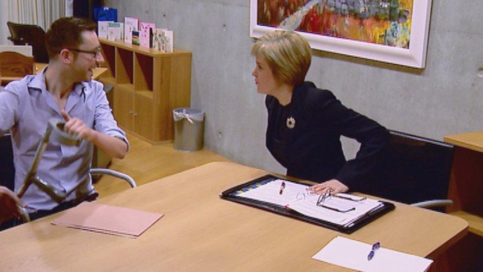 Gordon Aikman and Nicola Sturgeon