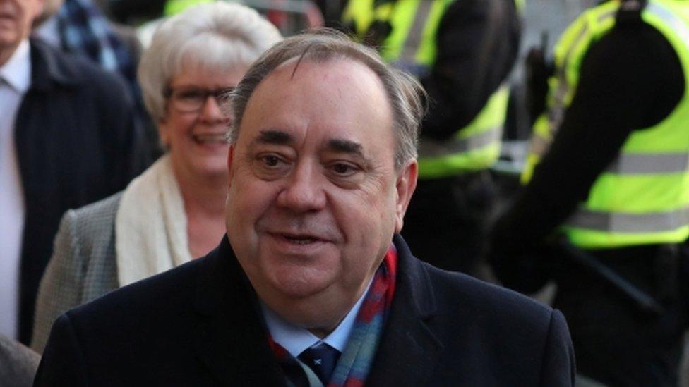 Alex Salmond arriving at court