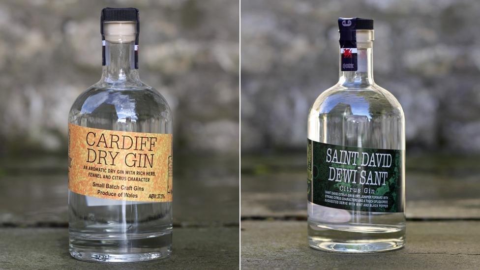 Two bottles by Eccentric Gin