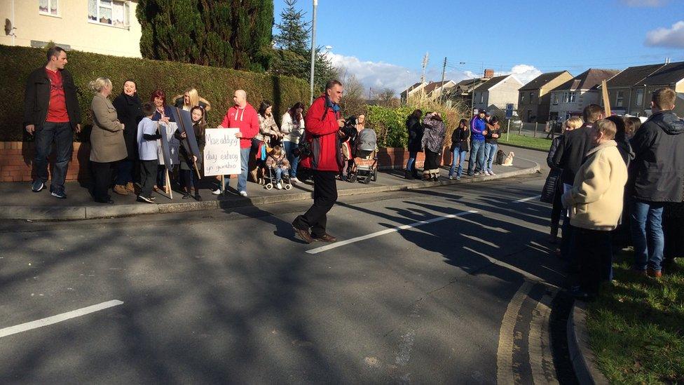 Protest Llangennech