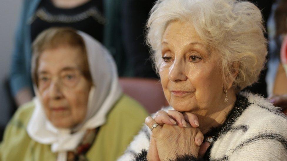 Estela de Carlotto, head of the humans rights organization Abuelas de Plaza de Mayo, Wednesday, Nov. 18, 2015.