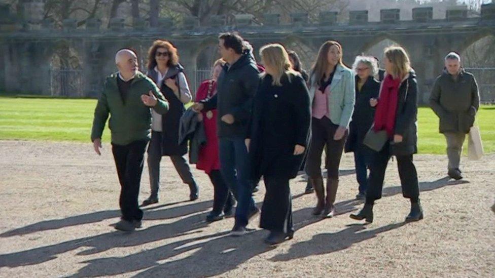 Spanish visitors at Auckland Castle