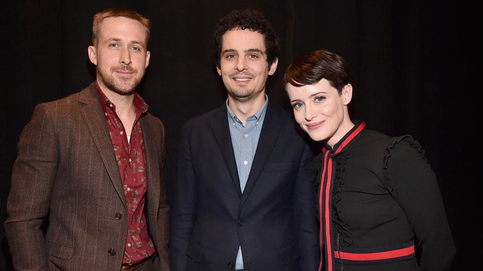 Ryan Gosling, Damien Chazelle and Claire Foy