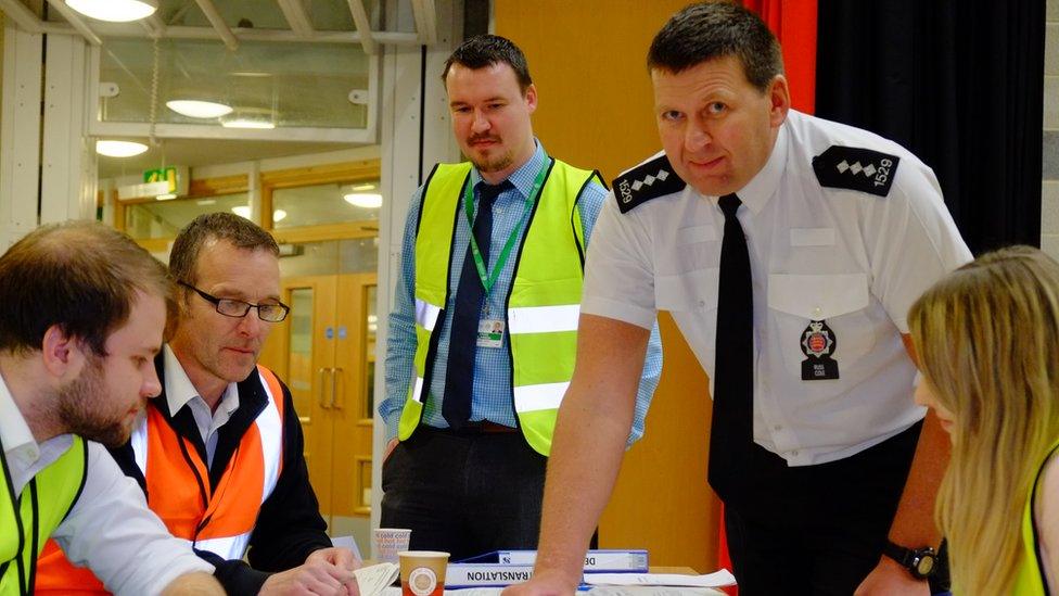 Tendring Ch Insp Russ Cole with volunteers