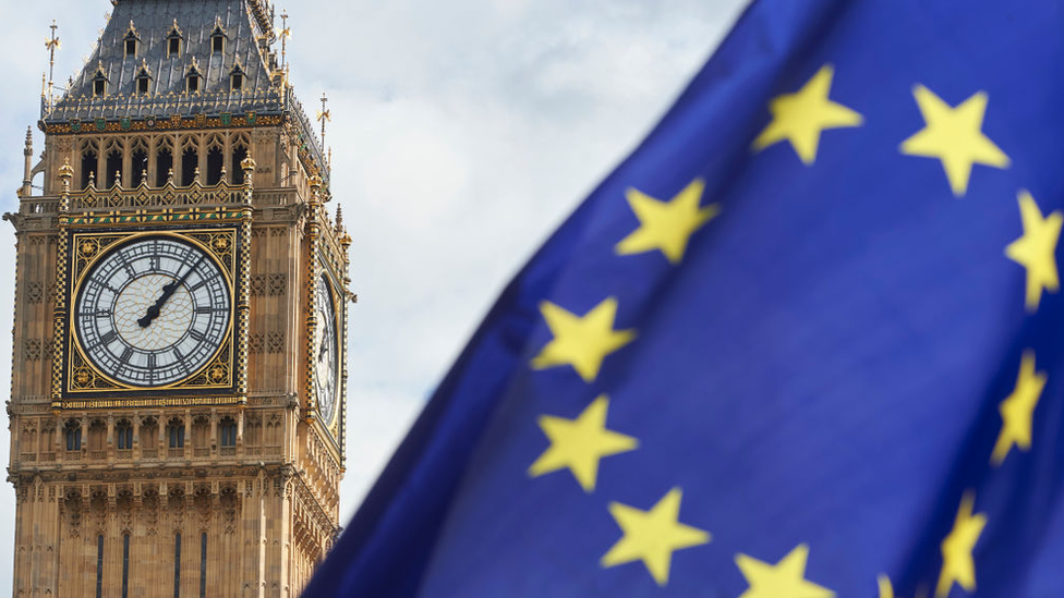 Big Ben and an EU flag