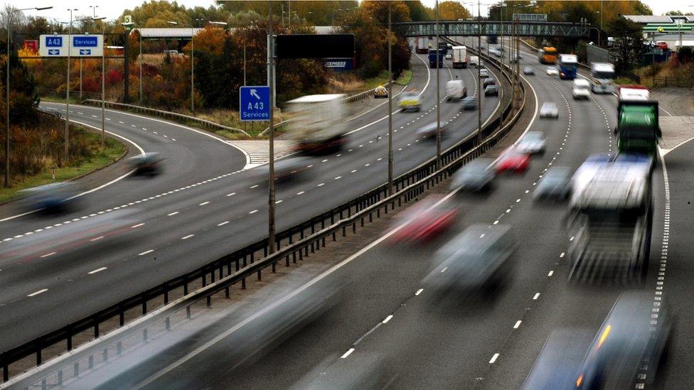 Traffic on a motorway