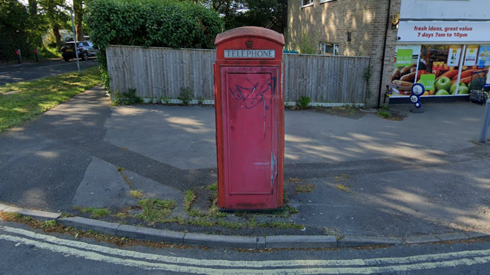 red phone box